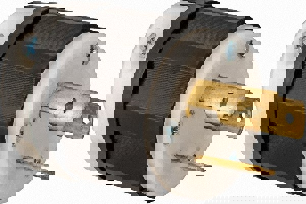 Locking Inlet: Plug, Industrial, L5-30P, 125V, Black & White